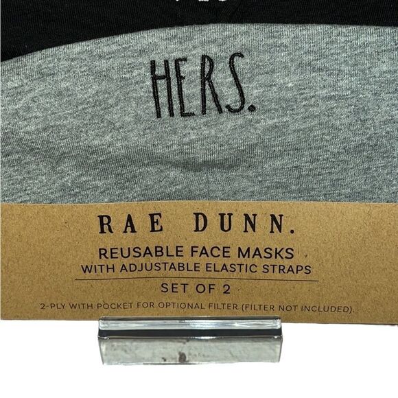 Rae Dunn Reusable Face Masks- Set of 2 - Picture 3 of 5